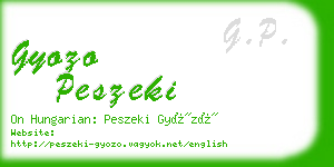 gyozo peszeki business card